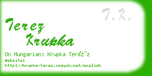 terez krupka business card